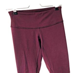 LULULEMON Burgundy Capri Crop Leggings Pants Women's 4 Athleisure Waist‎ 24-30